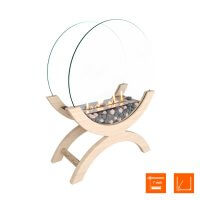 Биокамин напольный SteelHeat WOOD 500 бежевый