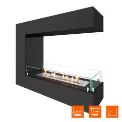 Биокамин торцевой SteelHeat GRAND 800